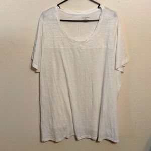 Lane Bryant white swing shirt